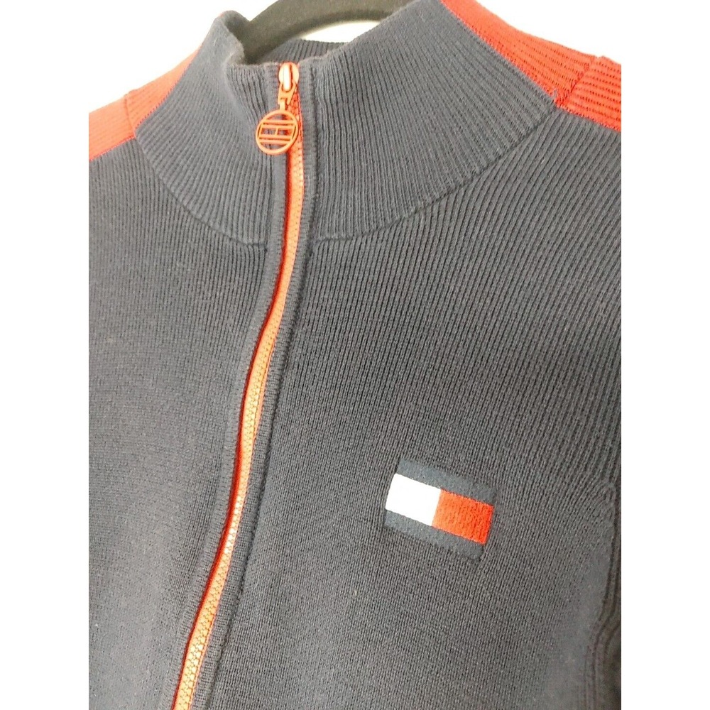 Tommy Hilfiger Women's Ribbed Mock Neck Full Zip Logo Jacket Size‎ xxs - Picture 2 of 8